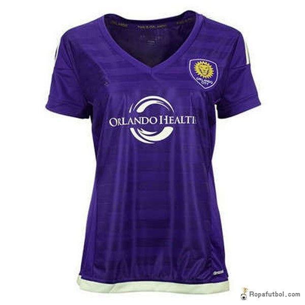 Camiseta Orlando City Replica Primera Ropa Mujer Orlando Health 2017/18 Purpura